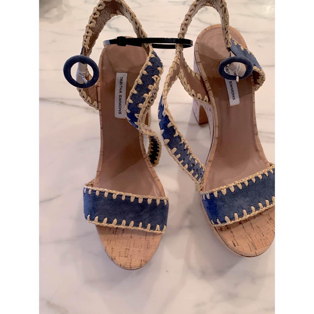 Tabitha Simmons Denim Wedges From Barney’s